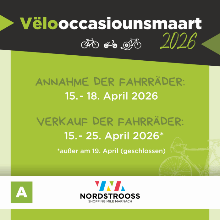 Vëlooccasiounsmaart 2025 - SM DE Vëlooccasiounsmaart 2025 - SM DE
